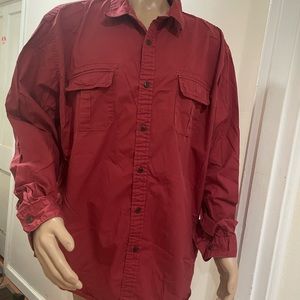 St. Johns Bay Outfitters Dark Red Long Sleeve Button down XXL